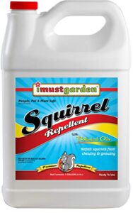 i must garden squirrel repellent: protects vehicles, plants, decking, & furniture – works on chipmunks – 1 gallon ready to use refill