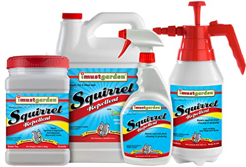 I Must Garden Squirrel Repellent: Protects Vehicles, Plants, Decking, & Furniture – Works on Chipmunks – 1 Gallon Ready to Use Refill