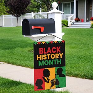 D1resion Black History Month Garden Flag African American Country Celebration Festival Decorations Burlap Front Yard Flags Double Sided Print Vertical House Flag for Home Outdoor Lawn 12.6 X 18.1 In