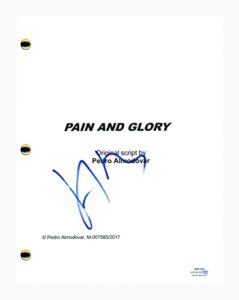 antonio banderas signed autographed pain and glory script screenplay acoa coa