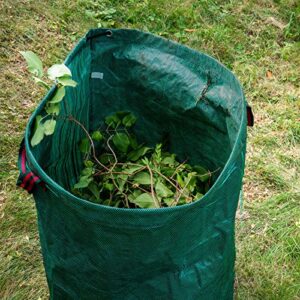 3 Pack Reusable Garden Waste Bags Yard Leaf Bags with Gardening Gloves Patio Waste Container Trash Containers Plant Clippings Bag, 3 Size