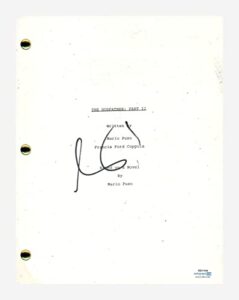 al pacino signed autographed the godfather part ii 2 movie script acoa coa