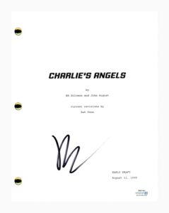 drew barrymore signed autographed charlie’s angels script screenplay acoa coa