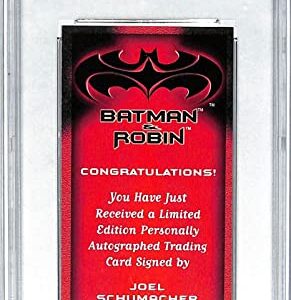 JOEL SCHUMACHER Signed 1997 Skybox Batman & Robin Director Card PSA/DNA Slab