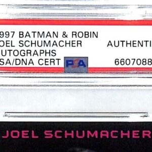 JOEL SCHUMACHER Signed 1997 Skybox Batman & Robin Director Card PSA/DNA Slab