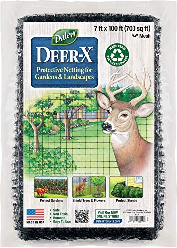 Dalen Deer X Protective Netting for Gardens and Landscapes - 7′ x 100′ - Strong and Durable 3/4″ Polypropylene Mesh with UV Inhibitors …