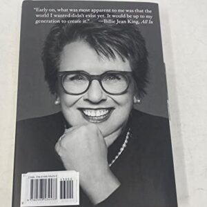 Billie Jean King Signed All In Hardcover 1st Edition Book Tennis Beckett COA