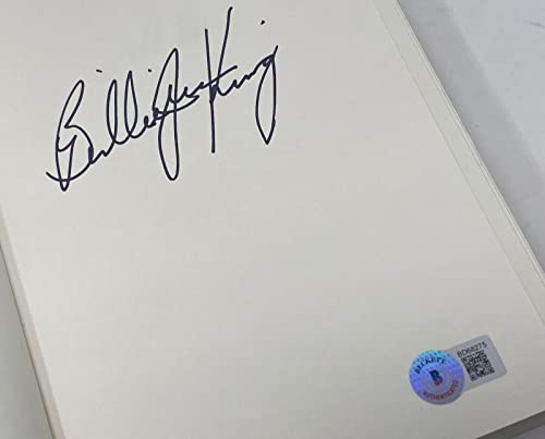 Billie Jean King Signed All In Hardcover 1st Edition Book Tennis Beckett COA