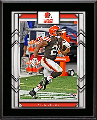 Nick Chubb Cleveland Browns 10.5" x 13" Player Sublimated Plaque - NFL Player Plaques and Collages