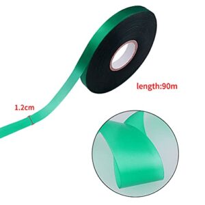 Prudiut 300 Ft Plant Tape 1/2" Stretch Garden Tape Sturdy Plant Ribbon Nursery Tree Tape Support for Indoor Outdoor Patio Plant, Tree, Vegetables, Branches