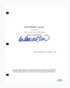 guillermo del toro signed autographed nightmare alley script screenplay acoa coa