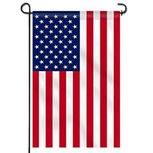 anley double sided premium garden flag, us garden flag – usa american united states july 4th independence day patriotic decorative yard flags – weather resistant & double stitched – 18 x 12.5 inch