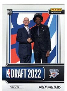 jalen williams rc 2022-23 panini instant draft night rookie /693#dn12 thunder cond nba basketball