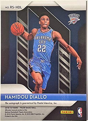 2018-19 Panini Prizm Basketball HAMIDOU DIALLO Autograph Rookie Card - Now with the Detroit Pistons!