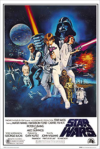 Star Wars: Episode IV - A New Hope - Movie Poster/Print (Regular Style C) (Size: 24 inches x 36 inches) (Poster & Poster Strip Set)