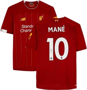 sadio mane liverpool fc autographed 2019-2020 home jersey – autographed soccer jerseys