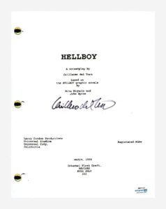 guillermo del toro signed autographed hellboy movie script screenplay acoa coa