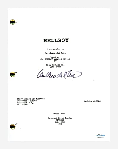 Guillermo Del Toro Signed Autographed Hellboy Movie Script Screenplay ACOA COA