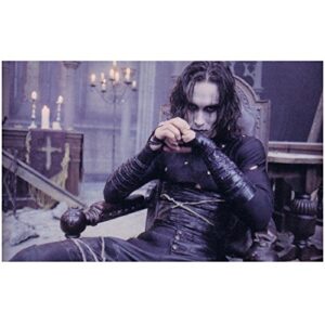 brandon lee as the crow seated in chair 8 x 10 inch photo