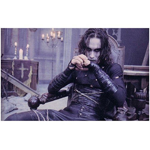 Brandon Lee as The Crow seated in chair 8 x 10 Inch Photo