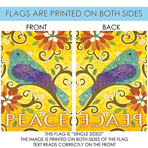 Toland Home Garden 1110071 Bird Of Peace Bird Flag 12x18 Inch Double Sided Bird Garden Flag for Outdoor House Flag Yard Decoration