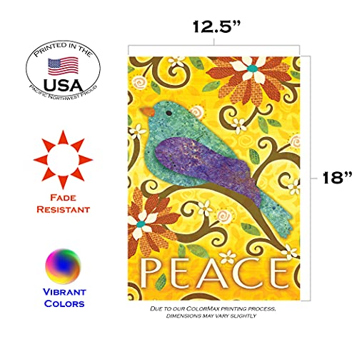 Toland Home Garden 1110071 Bird Of Peace Bird Flag 12x18 Inch Double Sided Bird Garden Flag for Outdoor House Flag Yard Decoration