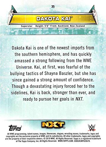 2019 Topps WWE Women's Division #35 Dakota Kai Wrestling Trading Card