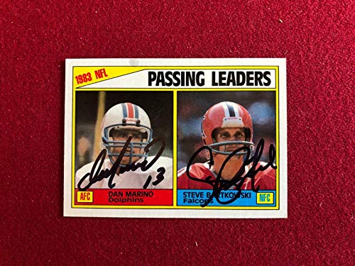 1984, Dan Marino/Steve Bartkowski, Autographed" (JSA) Topps Card (Rookie) - Football Slabbed Autographed Rookie Cards