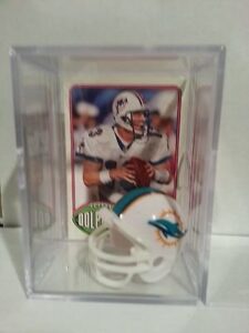 dan marino miami dolphins mini helmet card display case collectible mvp hof auto shadowbox autograph