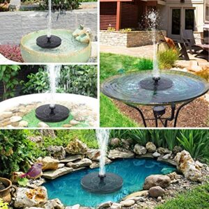 Mademax Solar Bird Bath Fountain Pump, Upgrade 1.4W Solar Fountain with 4 Nozzle, Free Standing Floating Solar Powered Water Fountain Pump for Bird Bath, Garden, Pond, Pool, Outdoor