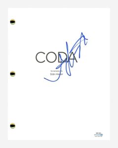 amy forsyth signed autographed coda movie script screenplay acoa coa