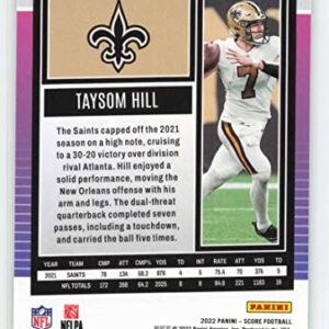 2022 SCORE #57 TAYSOM HILL NEW ORLEANS SAINTS FOOTBALL NFL