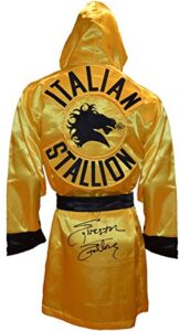 sylvester stallone signed rocky iii italian stallion boxing robe