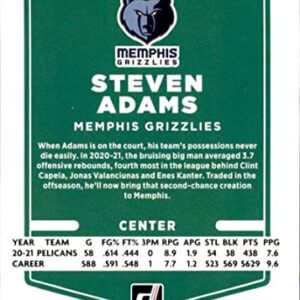 2021-22 Donruss #193 Steven Adams Memphis Grizzlies Official NBA Basketball Trading Card in Raw (NM or Better) Condition