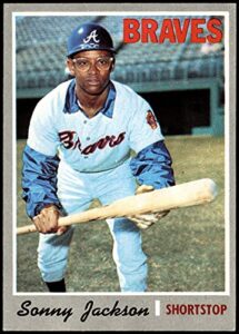 1970 topps # 413 sonny jackson atlanta braves (baseball card) ex/mt braves