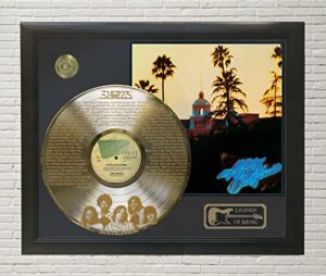 eagles – hotel california framed legends of music etched lp record display m4