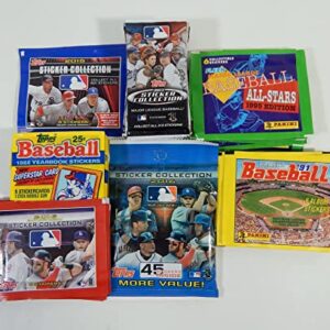 Baseball MLB Lot of 50 Collectible Baseball Sticker Packs.