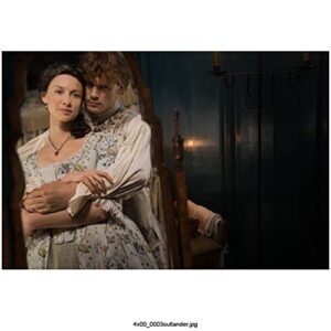 caitriona balfe 8 inch x 10 inch photograph outlander (tv series 2014 -) w/sam heughan looking in mirror kn