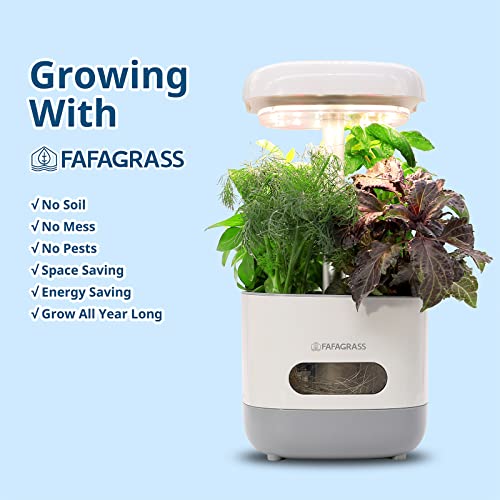 FAFAGRASS Indoor Garden Hydroponics Growing System, Plant Germination Kit Mini Herb Garden Kit Vegetable Growth Lamp Countertop, Height Adjustable Water Pump, Hydroponics Planter Grower