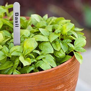 HERB BROS Stainless Aluminum Herb Markers [Set of 10] - Easy to Read Metal Plant Labels for Garden Herbs