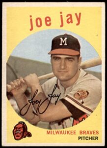1959 topps # 273 joey jay milwaukee braves (baseball card) vg/ex braves