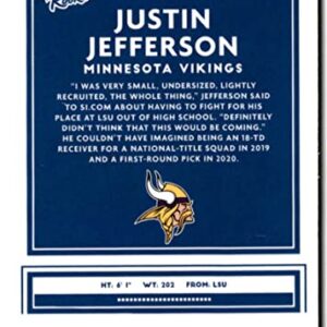 2020 Donruss Optic The Rookies #T-JUJ JUSTIN JEFFERSON Minnesota Vikings