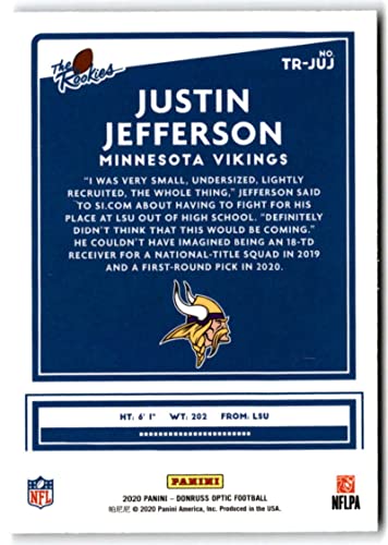 2020 Donruss Optic The Rookies #T-JUJ JUSTIN JEFFERSON Minnesota Vikings