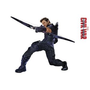 jeremy renner/hawkeye 8 inch x 10 inch photograph captain america civil war the winter soldier the avengers age of ultron low stance bow cocked title at right kn
