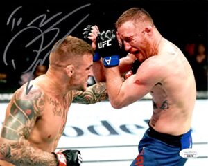 dustin poirier autographed signed inscribed 8×10 photo ufc jsa justin gaethje