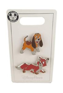 disney pin – fox and the hound – tod and copper 2pc