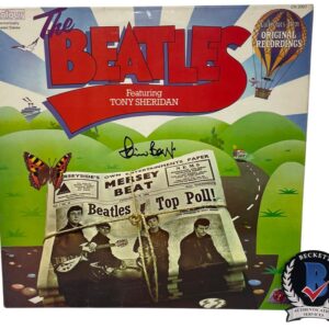 Pete Best Signed The Beatles Featuring Tony Sheridan Vinyl Album LP Beckett COA