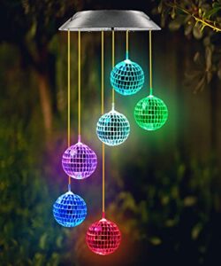 gifts for women, kwaiffeo solar disco ball for garden patio outdoor decor, lovely color changing solar garden lights, birthday gifts for women, gifts for mom grandma teacher