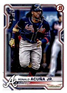 2021 bowman #62 ronald acuna jr. nm-mt braves