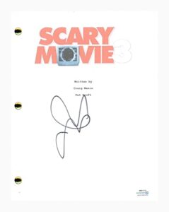 simon rex signed autographed scary movie 3 movie script dirt nasty acoa coa